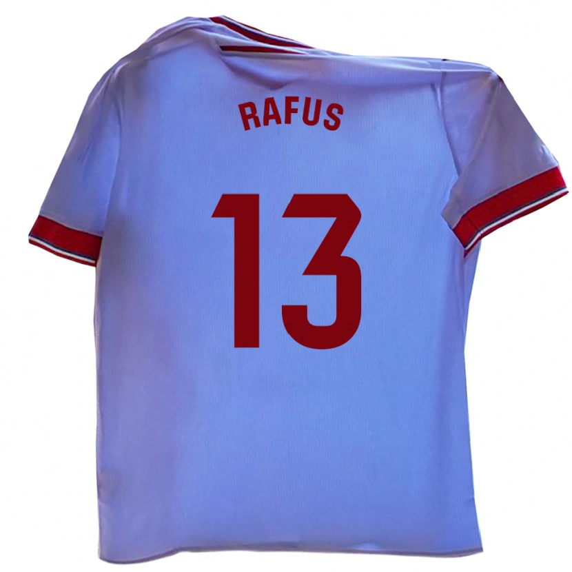 Danxen Hombre Camiseta Arnau Rafús #13 Blanco Rojo 1ª Equipación 2025/26 La Camisa