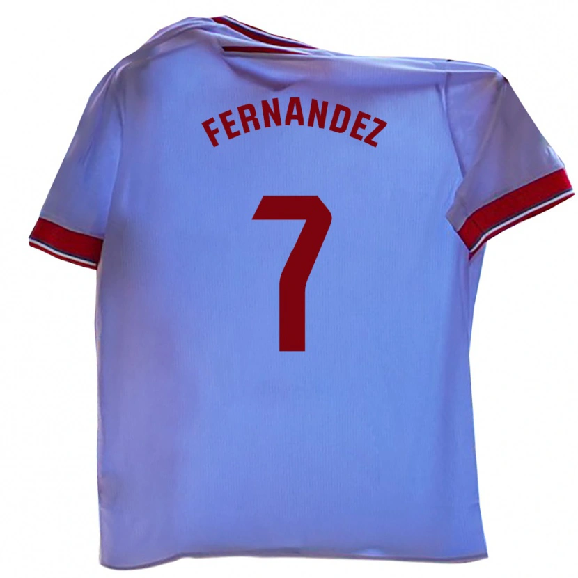 Danxen Hombre Camiseta Diego Fernández #7 Blanco Rojo 1ª Equipación 2025/26 La Camisa