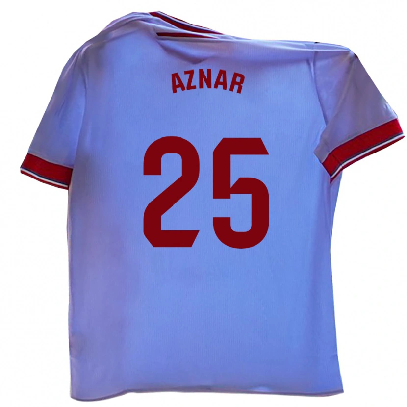 Danxen Hombre Camiseta Mario Aznar #25 Blanco Rojo 1ª Equipación 2025/26 La Camisa