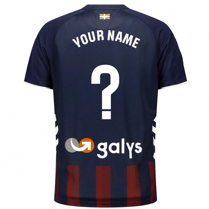 Danxen Hombre Camiseta Su Nombre #0 Azul Marino Rojo 1ª Equipación 2025/26 La Camisa