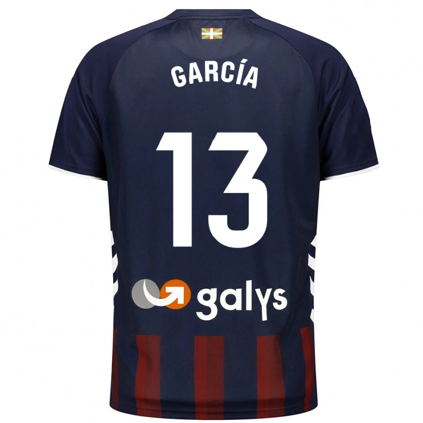 Danxen Hombre Camiseta Jon García #13 Azul Marino Rojo 1ª Equipación 2025/26 La Camisa