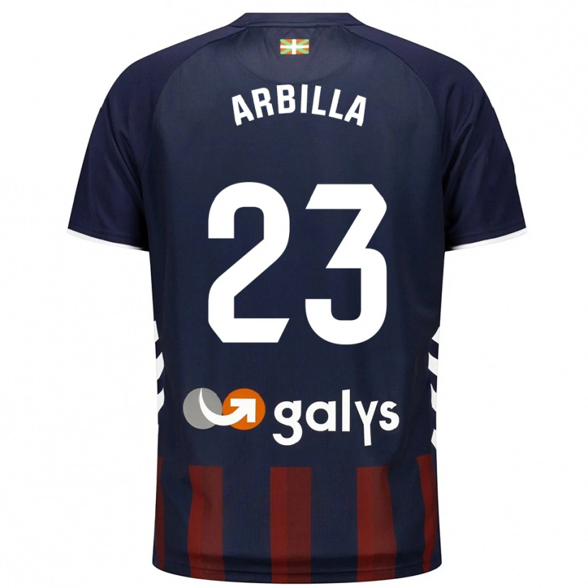 Danxen Hombre Camiseta Anaitz Arbilla #23 Azul Marino Rojo 1ª Equipación 2025/26 La Camisa