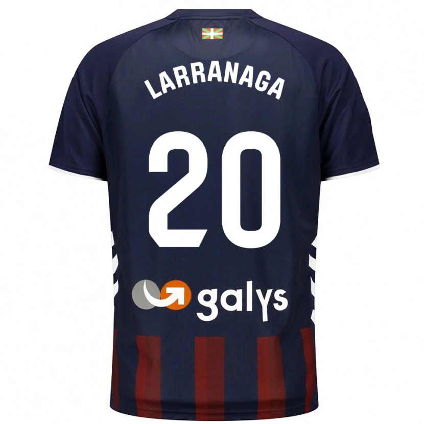 Danxen Hombre Camiseta Aitor Larrañaga #20 Azul Marino Rojo 1ª Equipación 2025/26 La Camisa