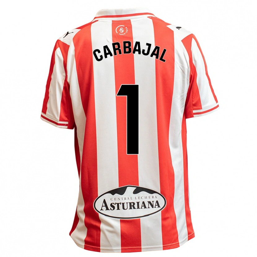 Danxen Hombre Camiseta Cristina Díaz Carbajal #1 Blanco Rojo 1ª Equipación 2025/26 La Camisa