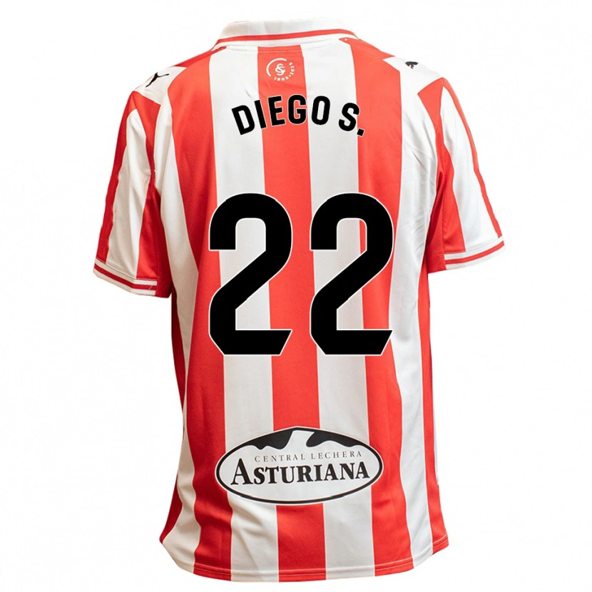 Danxen Hombre Camiseta Diego Sánchez #22 Blanco Rojo 1ª Equipación 2025/26 La Camisa