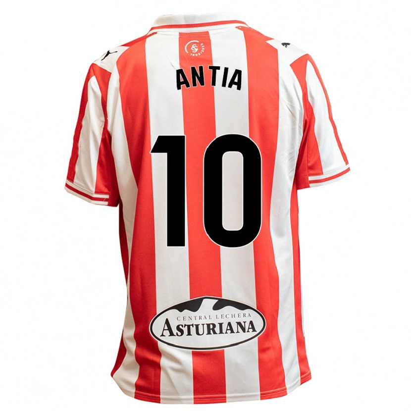 Danxen Hombre Camiseta Antia Mayo Fraga #10 Blanco Rojo 1ª Equipación 2025/26 La Camisa