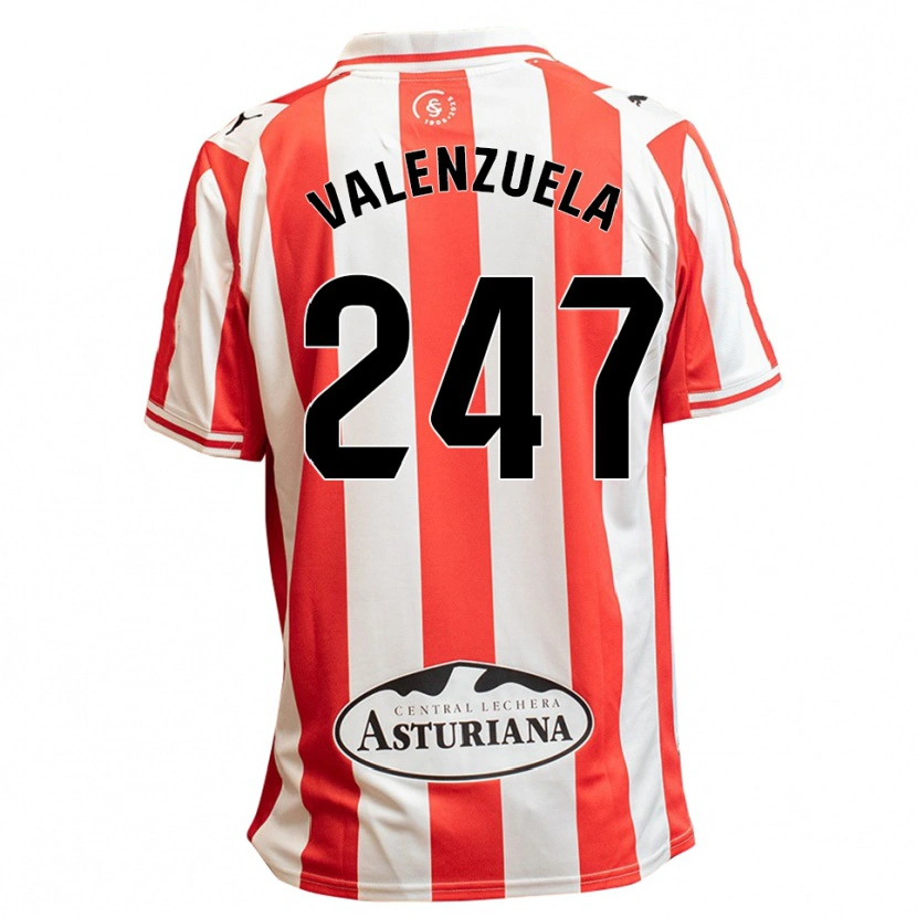 Danxen Hombre Camiseta Sebastián Valenzuela #247 Blanco Rojo 1ª Equipación 2025/26 La Camisa