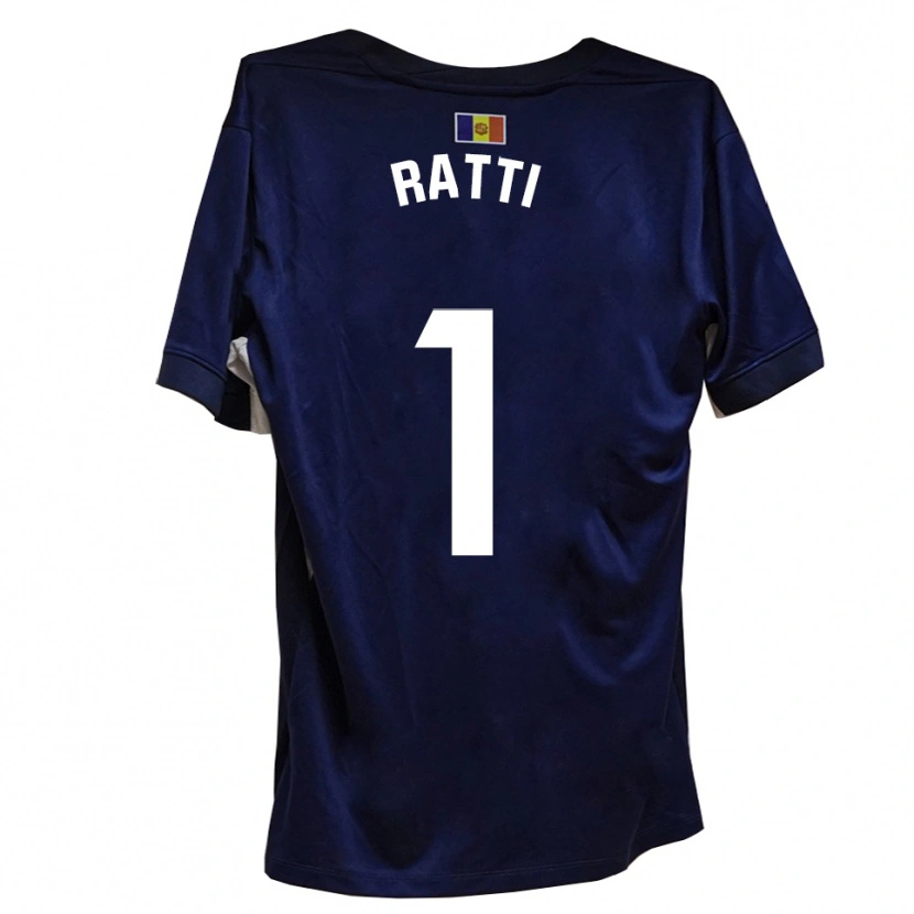 Danxen Hombre Camiseta Nico Ratti #1 Azul Marino Blanco 1ª Equipación 2025/26 La Camisa