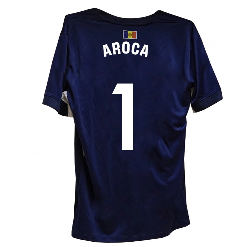 Danxen Hombre Camiseta Víctor Aroca #1 Azul Marino Blanco 1ª Equipación 2025/26 La Camisa