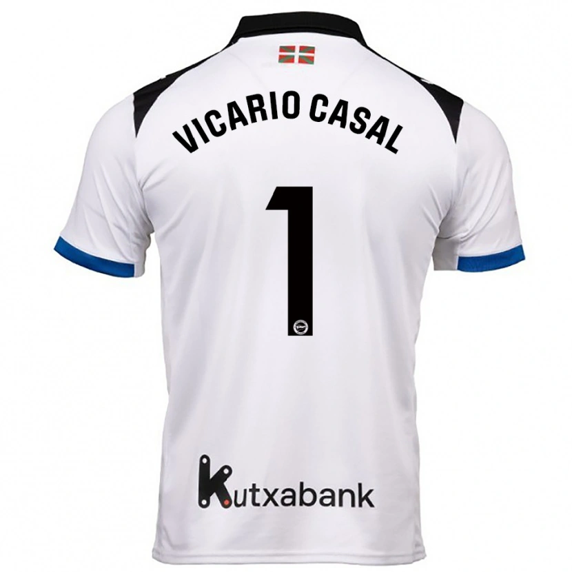 Danxen Hombre Camiseta Jimena Vicario Casal #1 Blanco Azul 2ª Equipación 2025/26 La Camisa