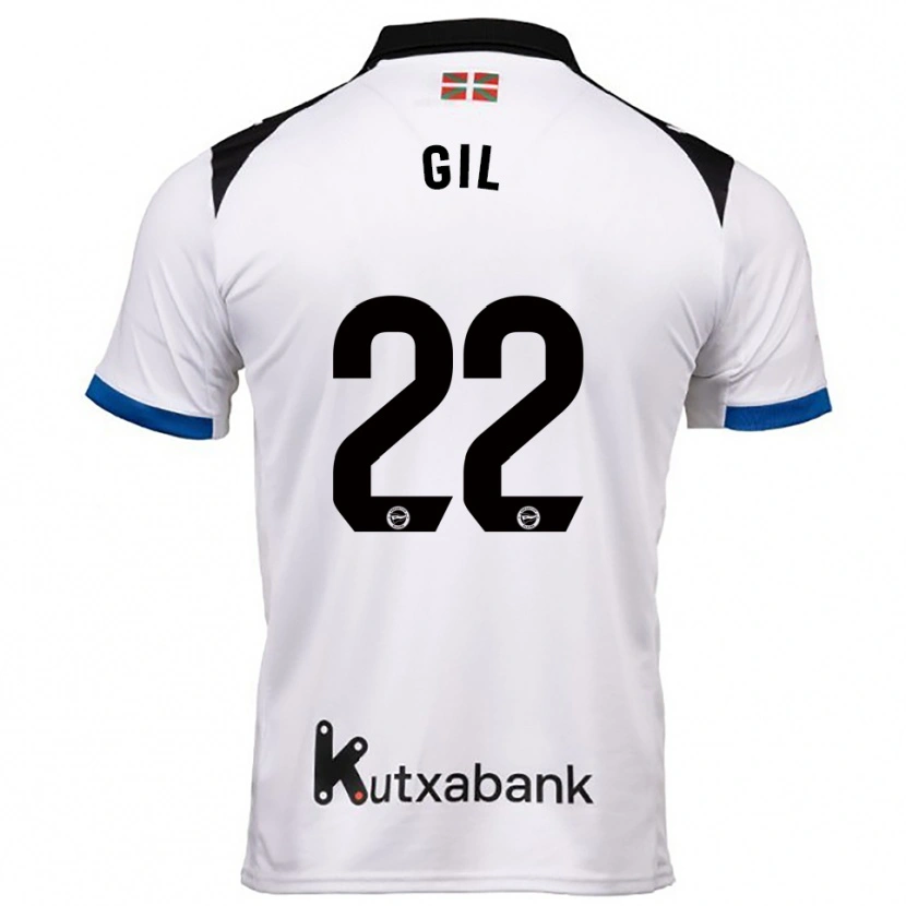 Danxen Hombre Camiseta Raquel Gil #22 Blanco Azul 2ª Equipación 2025/26 La Camisa