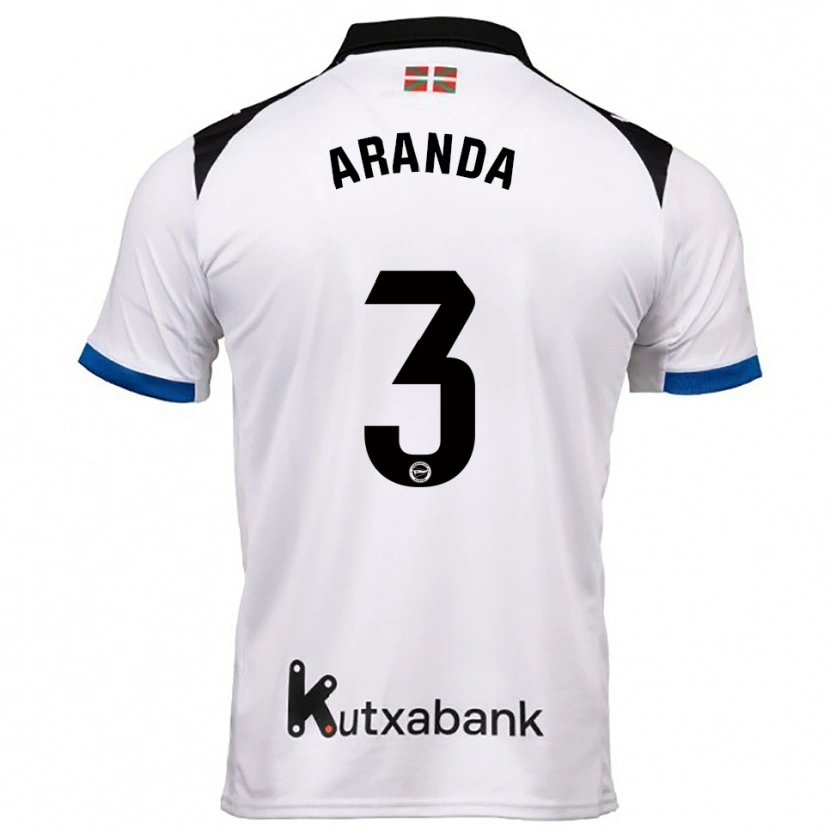 Danxen Hombre Camiseta Miguel Aranda #3 Blanco Azul 2ª Equipación 2025/26 La Camisa