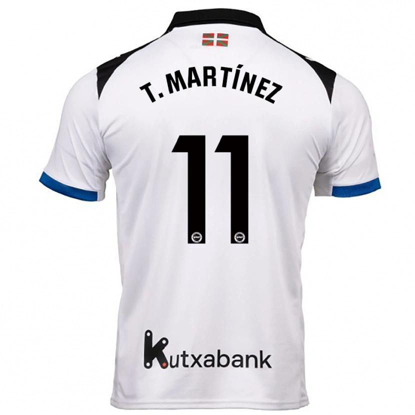 Danxen Hombre Camiseta Toni Martínez #11 Blanco Azul 2ª Equipación 2025/26 La Camisa