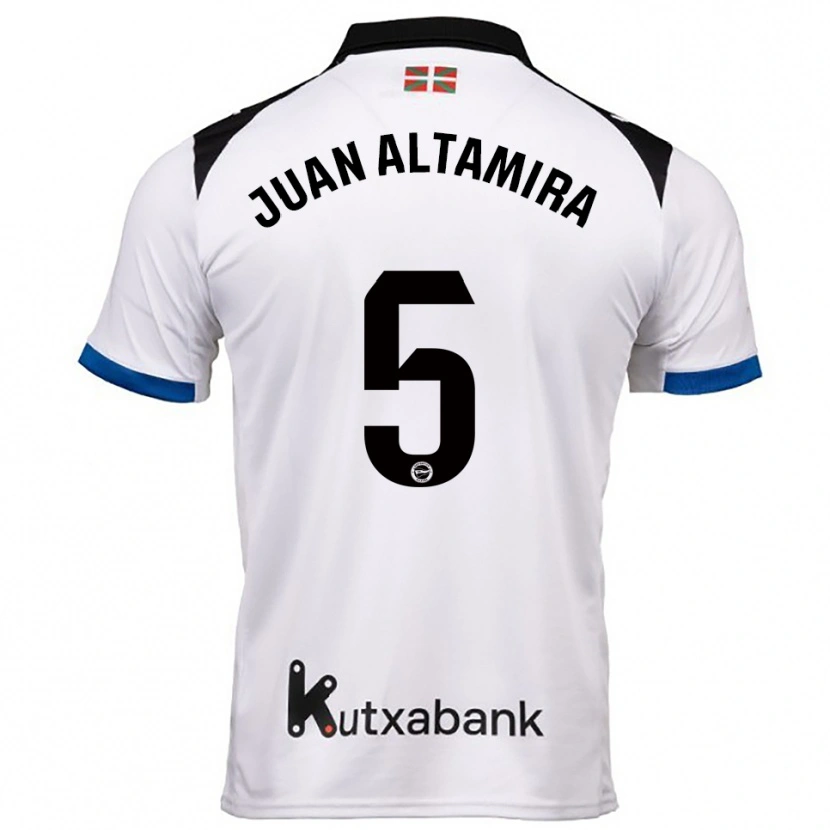 Danxen Hombre Camiseta Ines Juan Altamira #5 Blanco Azul 2ª Equipación 2025/26 La Camisa