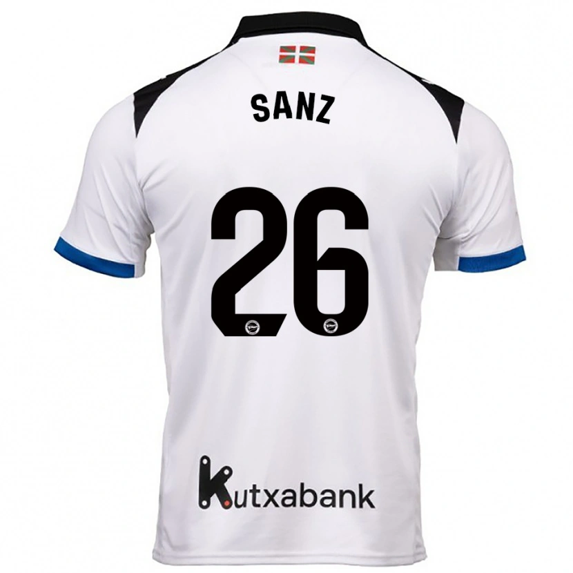 Danxen Hombre Camiseta Paco Sanz #26 Blanco Azul 2ª Equipación 2025/26 La Camisa