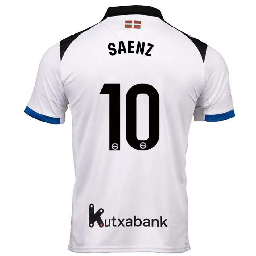 Danxen Hombre Camiseta Iñaki Saenz #10 Blanco Azul 2ª Equipación 2025/26 La Camisa