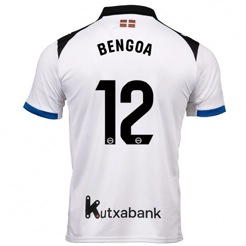 Danxen Hombre Camiseta Nerea Bengoa #12 Blanco Azul 2ª Equipación 2025/26 La Camisa