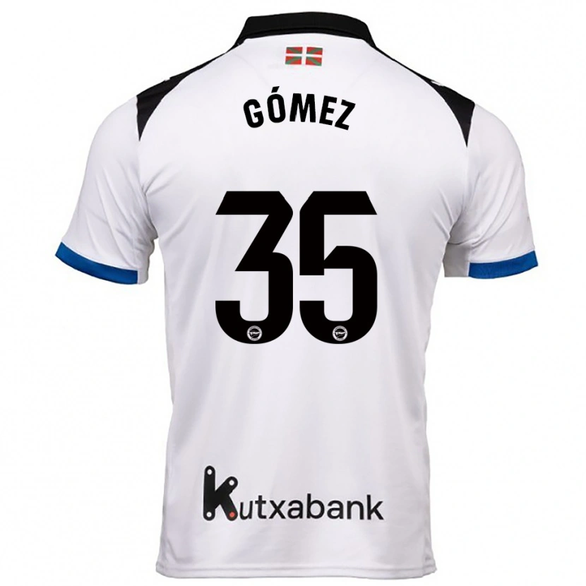 Danxen Hombre Camiseta Jorge Gómez #35 Blanco Azul 2ª Equipación 2025/26 La Camisa