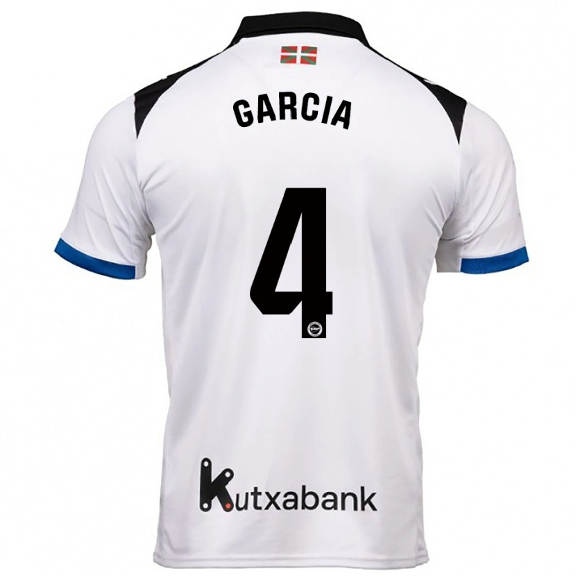 Danxen Hombre Camiseta Pichi García #4 Blanco Azul 2ª Equipación 2025/26 La Camisa