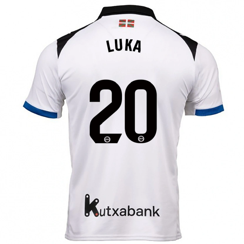 Danxen Hombre Camiseta Luka Romero #20 Blanco Azul 2ª Equipación 2025/26 La Camisa