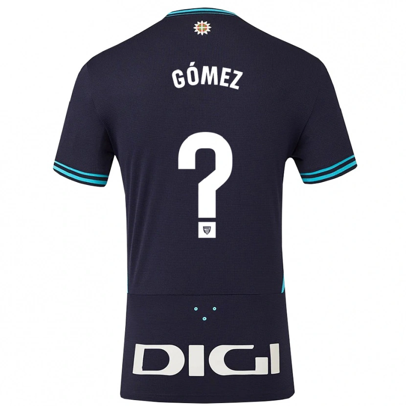 Danxen Hombre Camiseta Xabi Gómez #0 Azul Marino Celeste 2ª Equipación 2025/26 La Camisa