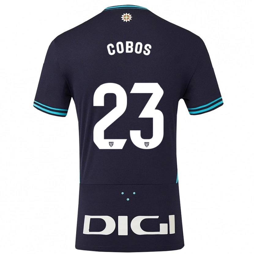 Danxen Hombre Camiseta Alain Cobos #23 Azul Marino Celeste 2ª Equipación 2025/26 La Camisa