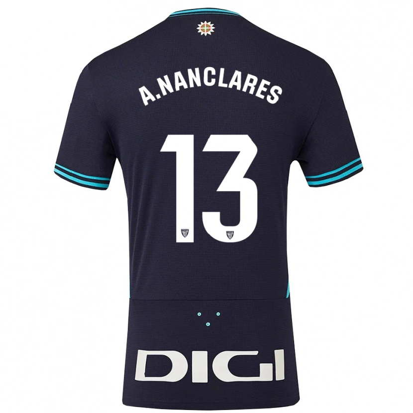 Danxen Hombre Camiseta Adriana Nanclares #13 Azul Marino Celeste 2ª Equipación 2025/26 La Camisa