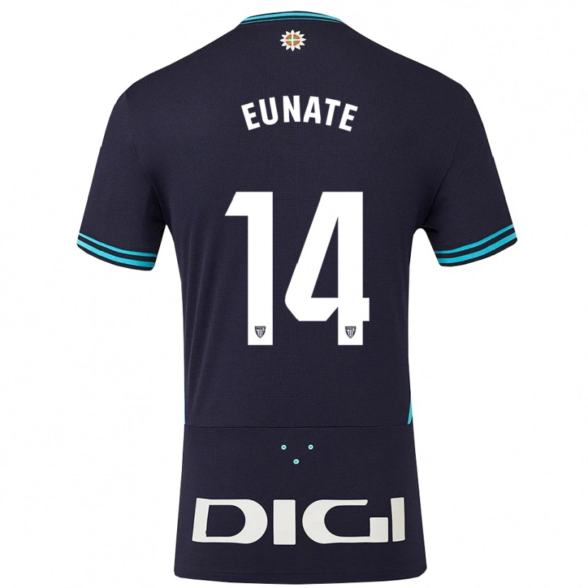 Danxen Hombre Camiseta Eunate Arraiza Otazu #14 Azul Marino Celeste 2ª Equipación 2025/26 La Camisa