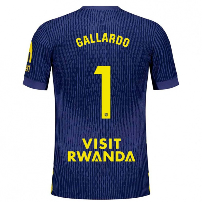 Danxen Hombre Camiseta Lola Gallardo #1 Azul Marino Amarillo 2ª Equipación 2025/26 La Camisa