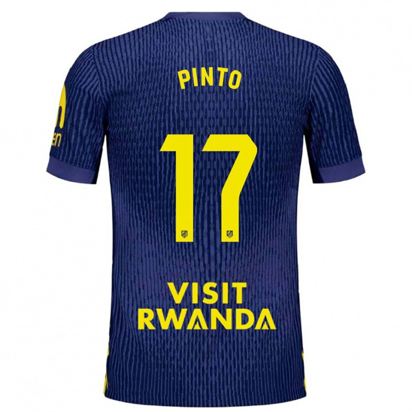 Danxen Hombre Camiseta Tatiana Pinto #17 Azul Marino Amarillo 2ª Equipación 2025/26 La Camisa