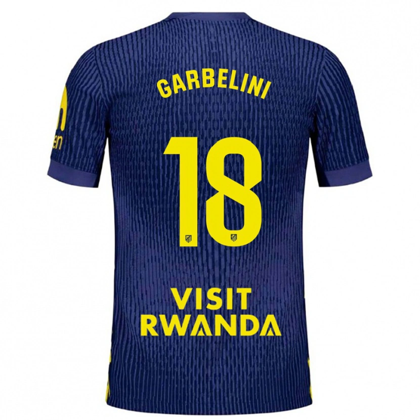 Danxen Hombre Camiseta Gio Garbelini #18 Azul Marino Amarillo 2ª Equipación 2025/26 La Camisa