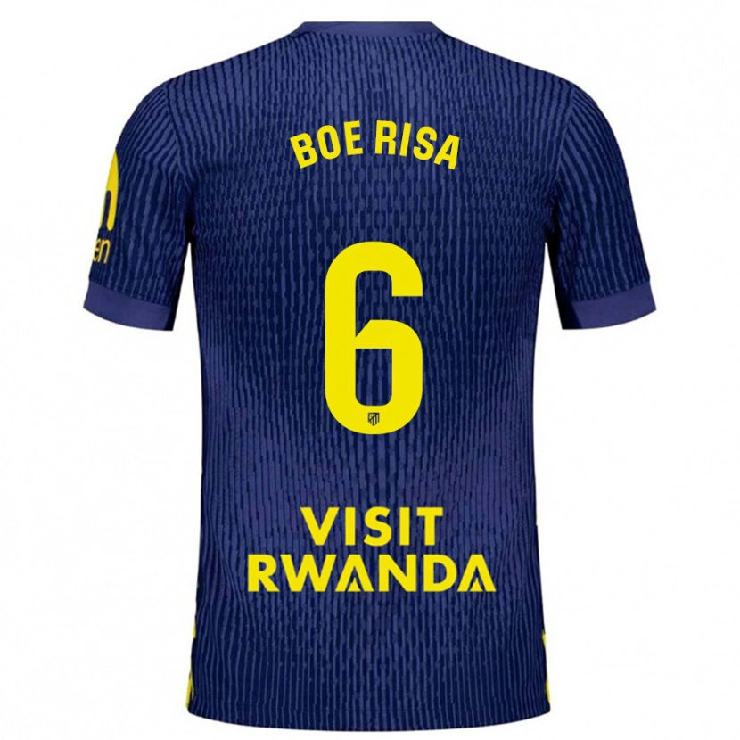 Danxen Hombre Camiseta Vilde Bøe Risa #6 Azul Marino Amarillo 2ª Equipación 2025/26 La Camisa