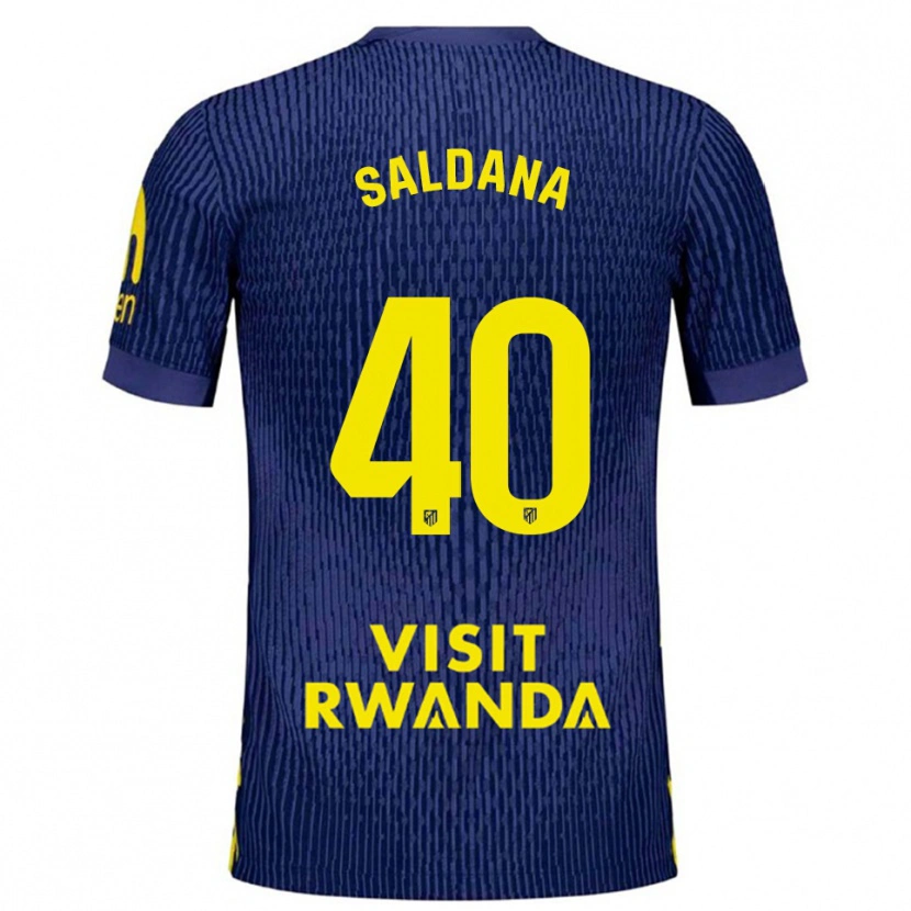 Danxen Hombre Camiseta Jose Saldana #40 Azul Marino Amarillo 2ª Equipación 2025/26 La Camisa