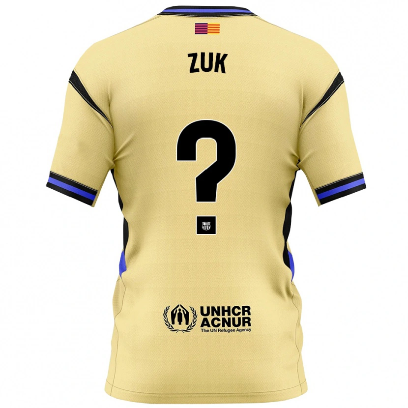 Danxen Hombre Camiseta Michal Zuk #0 Amarillo Negro 2ª Equipación 2025/26 La Camisa