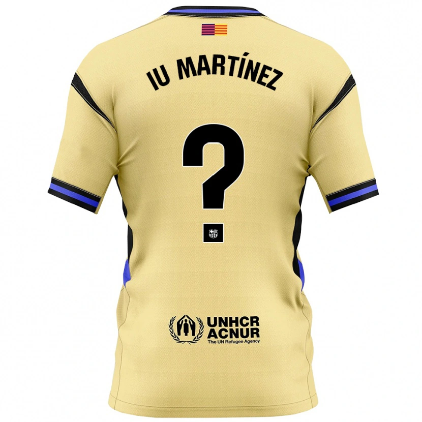 Danxen Hombre Camiseta Ïu Martínez #0 Amarillo Negro 2ª Equipación 2025/26 La Camisa