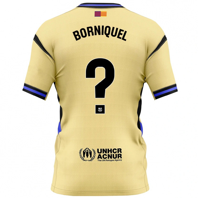 Danxen Hombre Camiseta Samu Borniquel #0 Amarillo Negro 2ª Equipación 2025/26 La Camisa