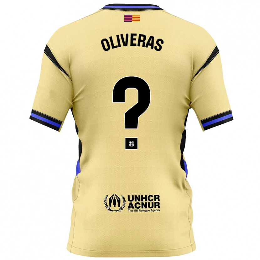 Danxen Hombre Camiseta Róbert Oliveras #0 Amarillo Negro 2ª Equipación 2025/26 La Camisa