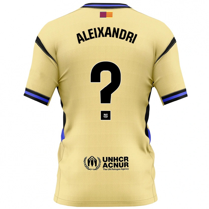 Danxen Hombre Camiseta Laia Aleixandri López #0 Amarillo Negro 2ª Equipación 2025/26 La Camisa