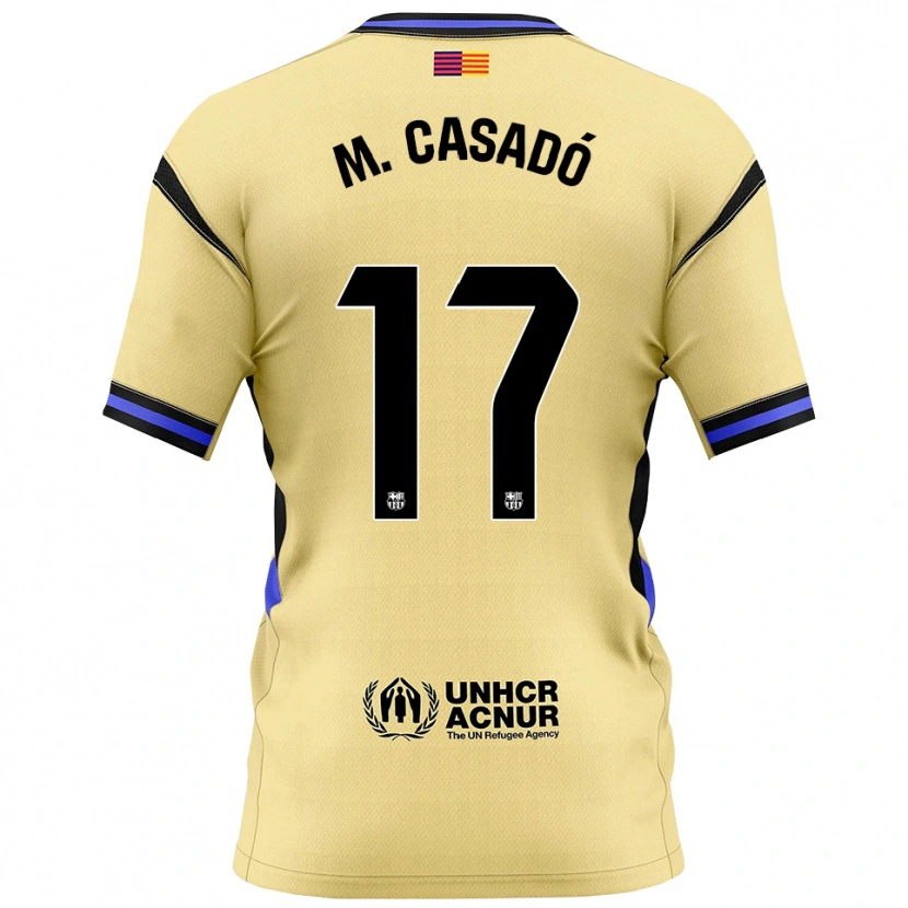 Danxen Hombre Camiseta Marc Casadó #17 Amarillo Negro 2ª Equipación 2025/26 La Camisa