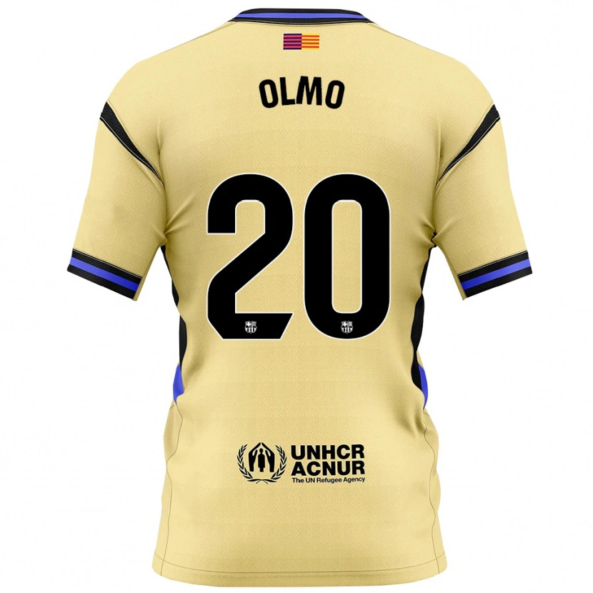 Danxen Hombre Camiseta Dani Olmo #20 Amarillo Negro 2ª Equipación 2025/26 La Camisa