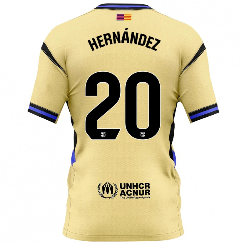 Danxen Hombre Camiseta Unai Hernández #20 Amarillo Negro 2ª Equipación 2025/26 La Camisa