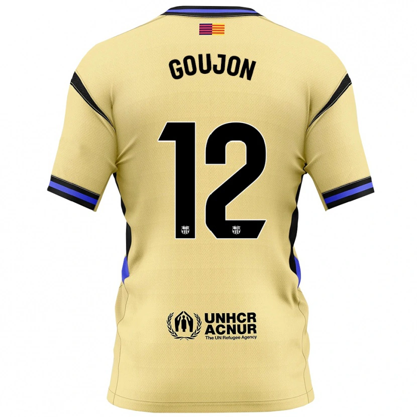 Danxen Hombre Camiseta Iker Goujon #12 Amarillo Negro 2ª Equipación 2025/26 La Camisa