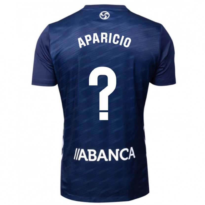 Danxen Hombre Camiseta Pablo Aparicio #0 Azul Marino Blanco 2ª Equipación 2025/26 La Camisa