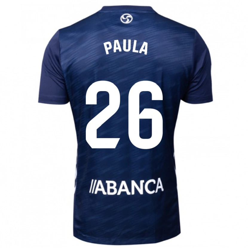 Danxen Hombre Camiseta Paula Rodríguez #26 Azul Marino Blanco 2ª Equipación 2025/26 La Camisa