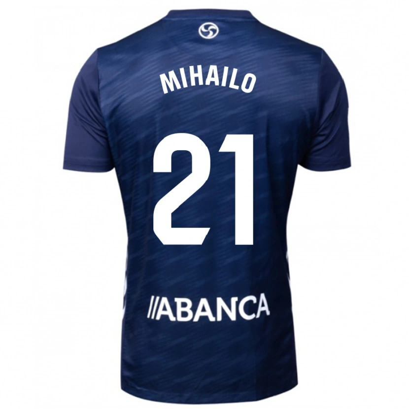 Danxen Hombre Camiseta Mihailo Ristic #21 Azul Marino Blanco 2ª Equipación 2025/26 La Camisa