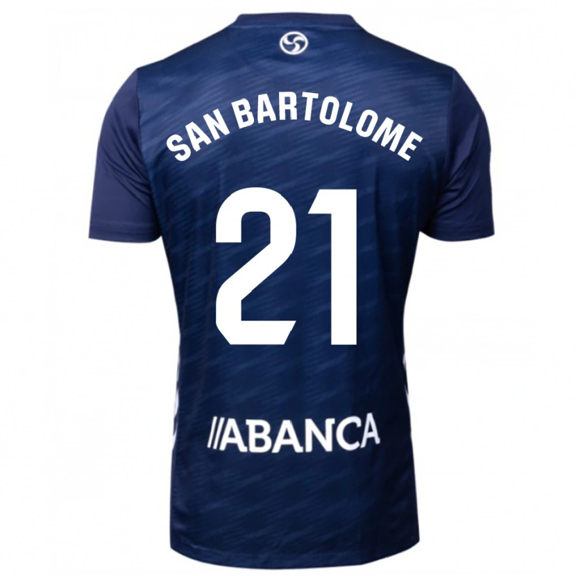 Danxen Hombre Camiseta Victor San Bartolome #21 Azul Marino Blanco 2ª Equipación 2025/26 La Camisa