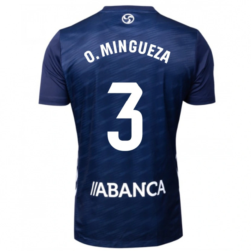Danxen Hombre Camiseta Óscar Mingueza #3 Azul Marino Blanco 2ª Equipación 2025/26 La Camisa