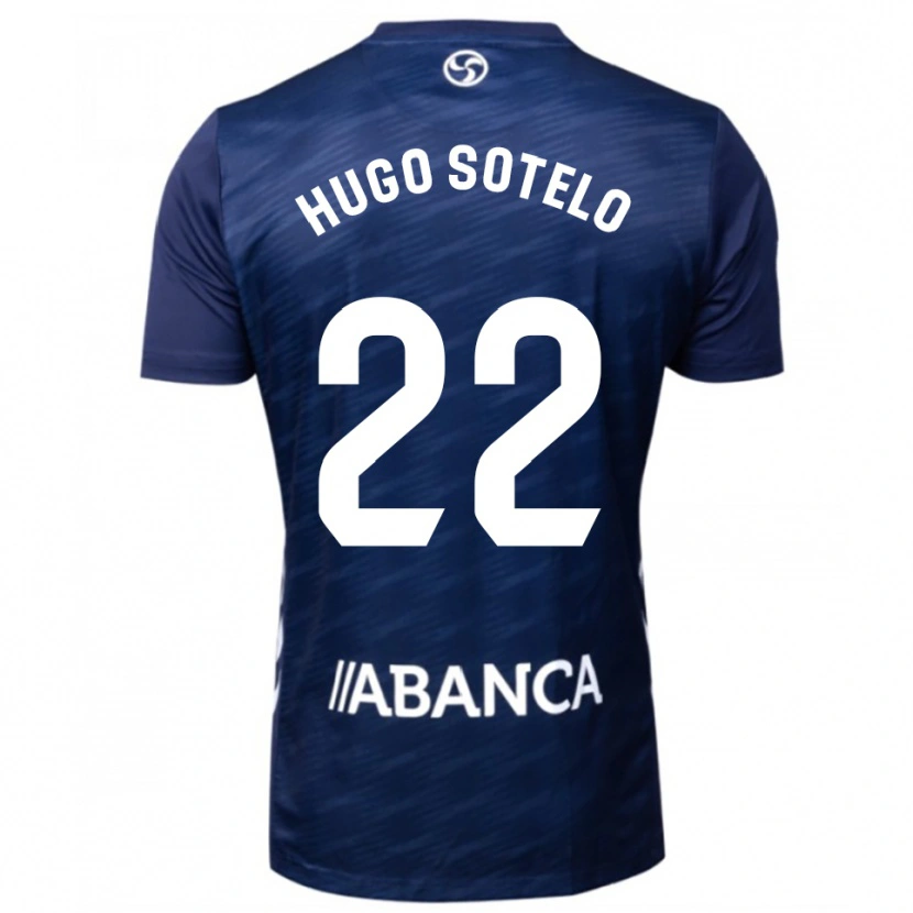 Danxen Hombre Camiseta Hugo Sotelo #22 Azul Marino Blanco 2ª Equipación 2025/26 La Camisa