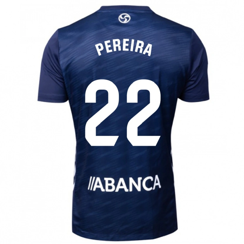 Danxen Hombre Camiseta Noe Pereira #22 Azul Marino Blanco 2ª Equipación 2025/26 La Camisa