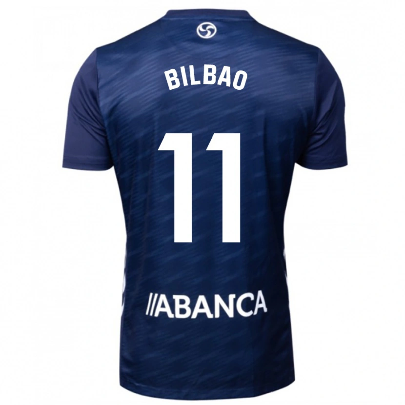 Danxen Hombre Camiseta Luis Bilbao #11 Azul Marino Blanco 2ª Equipación 2025/26 La Camisa
